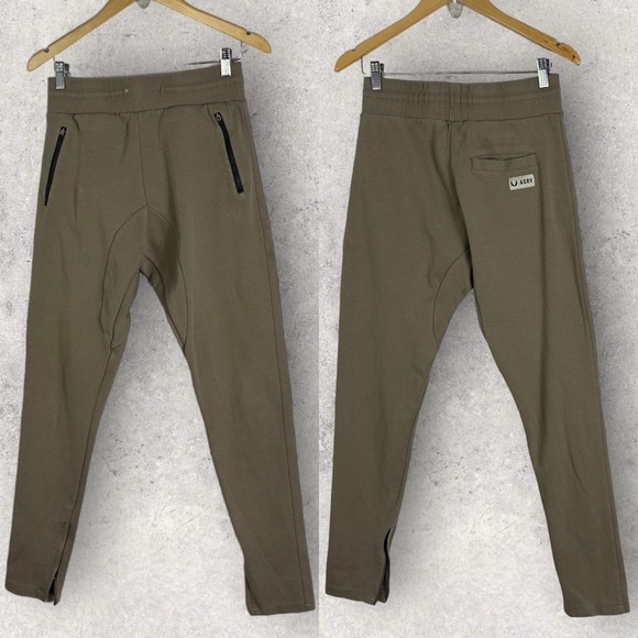 ASRV Other - ASRV Aesthetic Revolution Pants Tan Size Medium Ribbed Ankle Zip Stretch Rib Men